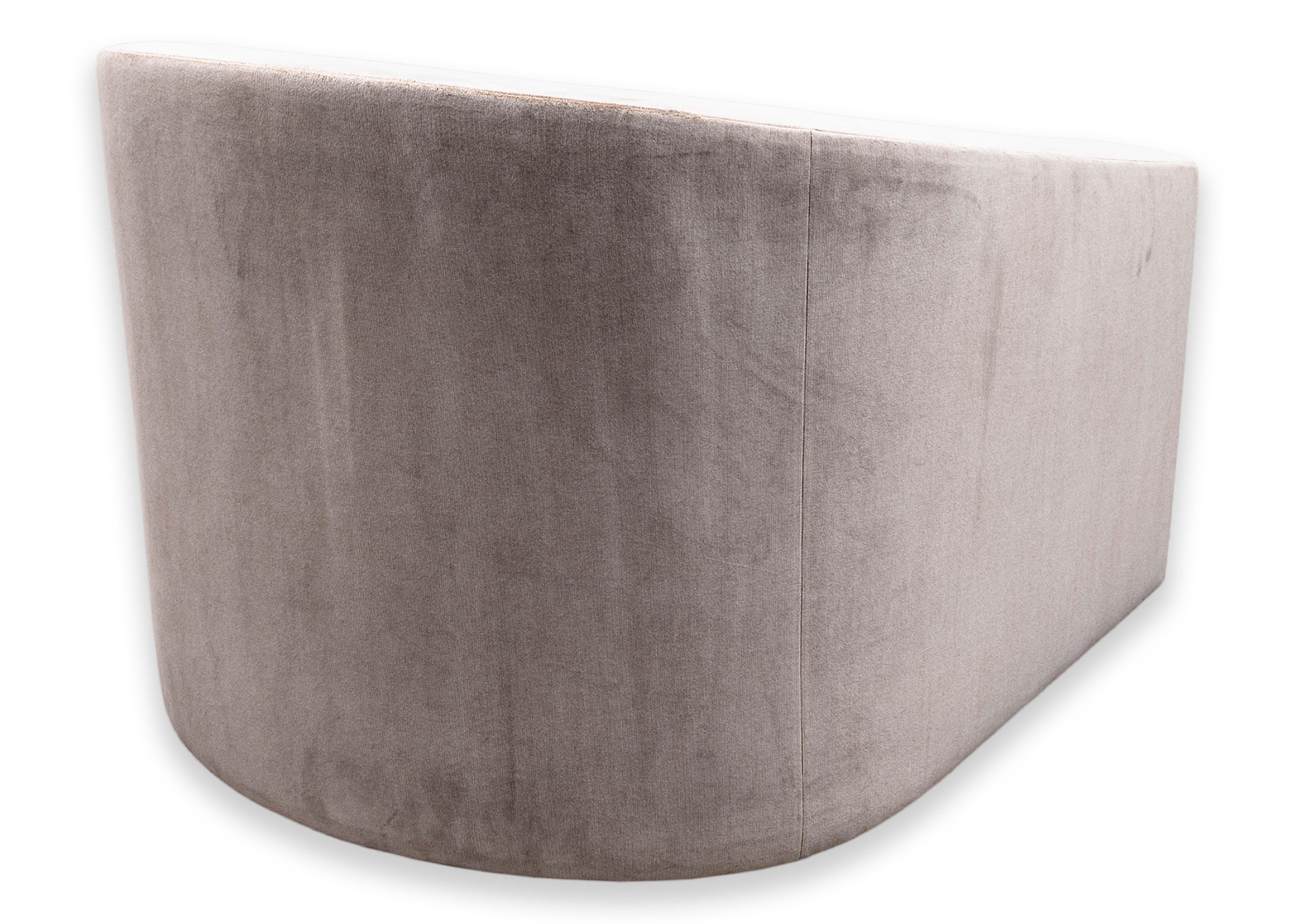 Donghia Barrel Backed Volume Swiveling Tub Chair in Grey Pink Velvet Mohair For Sale 5
