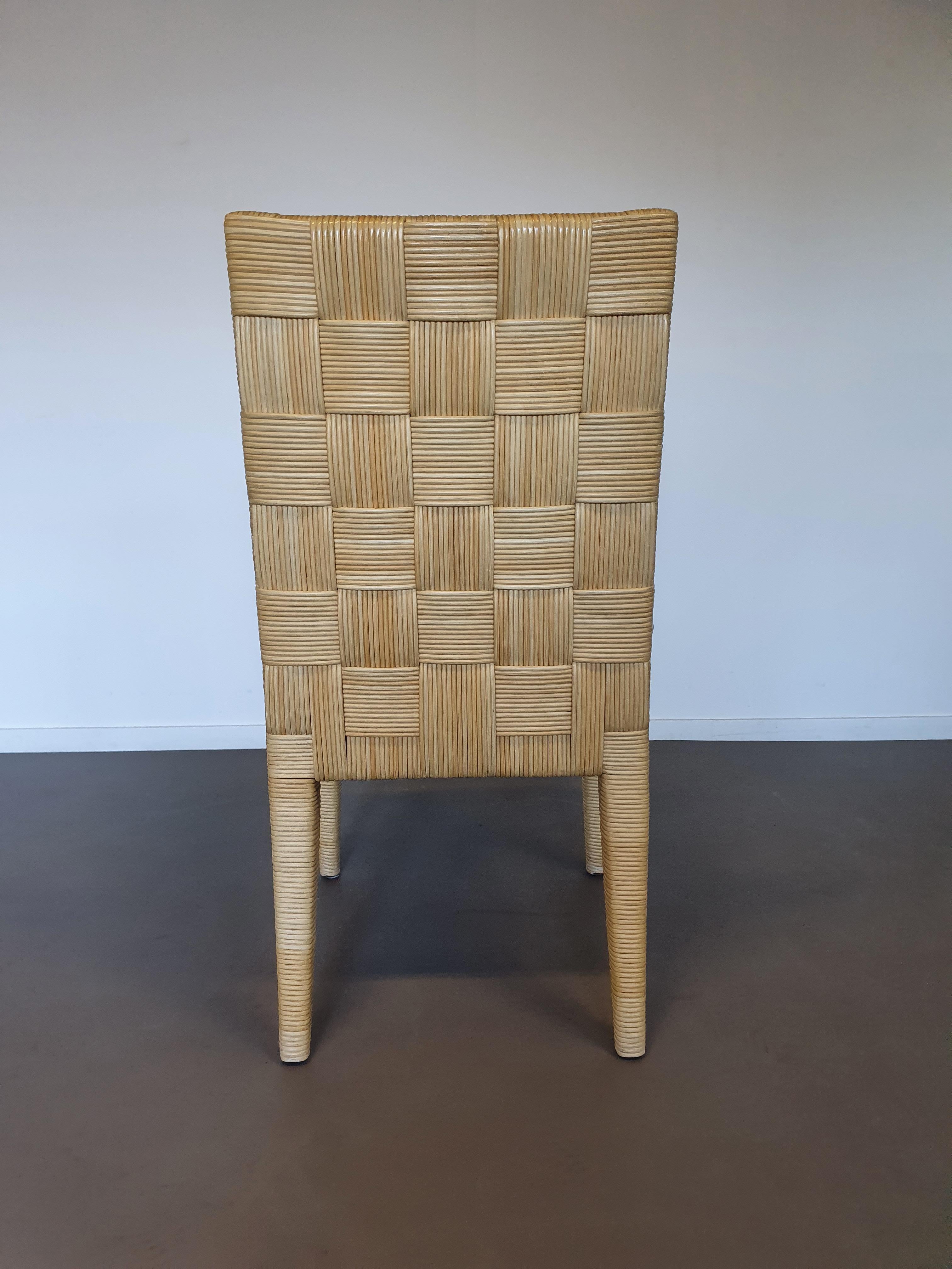 Donghia Block Island chairs 1990s with leather seats. 5 x armrests, 2 x without For Sale 11