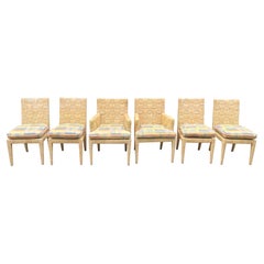 Donghia Block Island Vintage Six John Hutton Cane Dining Chairs