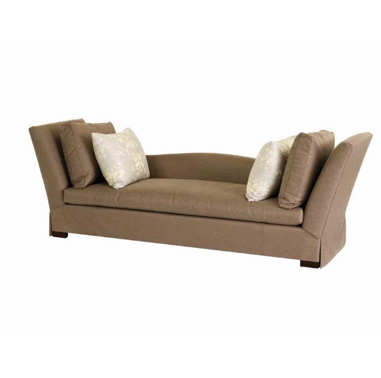 Modern Donghia Bond Street Daybed in Brown Silk & Cotton Upholstery For Sale