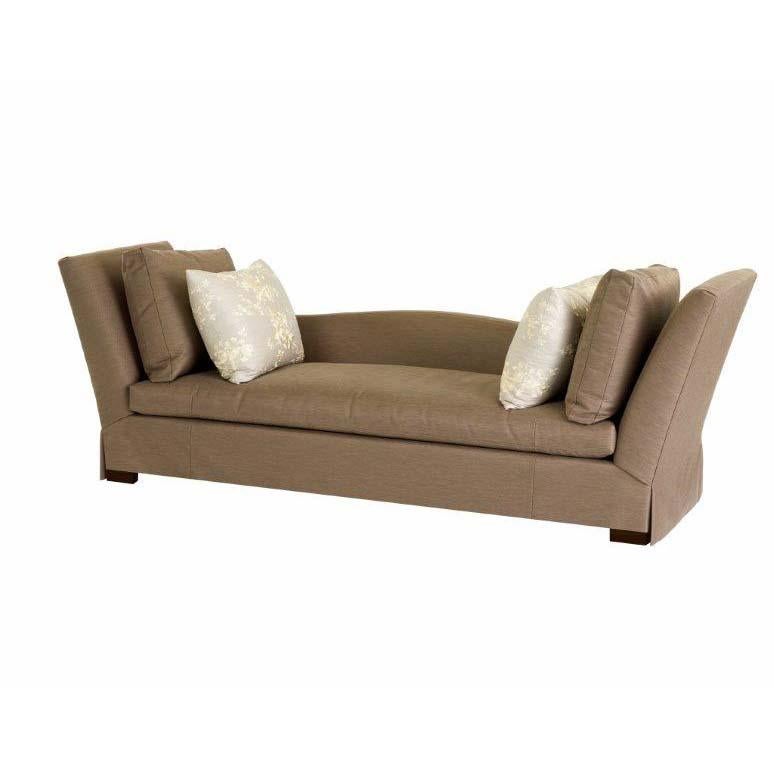 Donghia Bond Street Daybed in Brown Silk & Cotton Upholstery For Sale