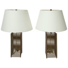 Donghia-Messing-Gitterlampen