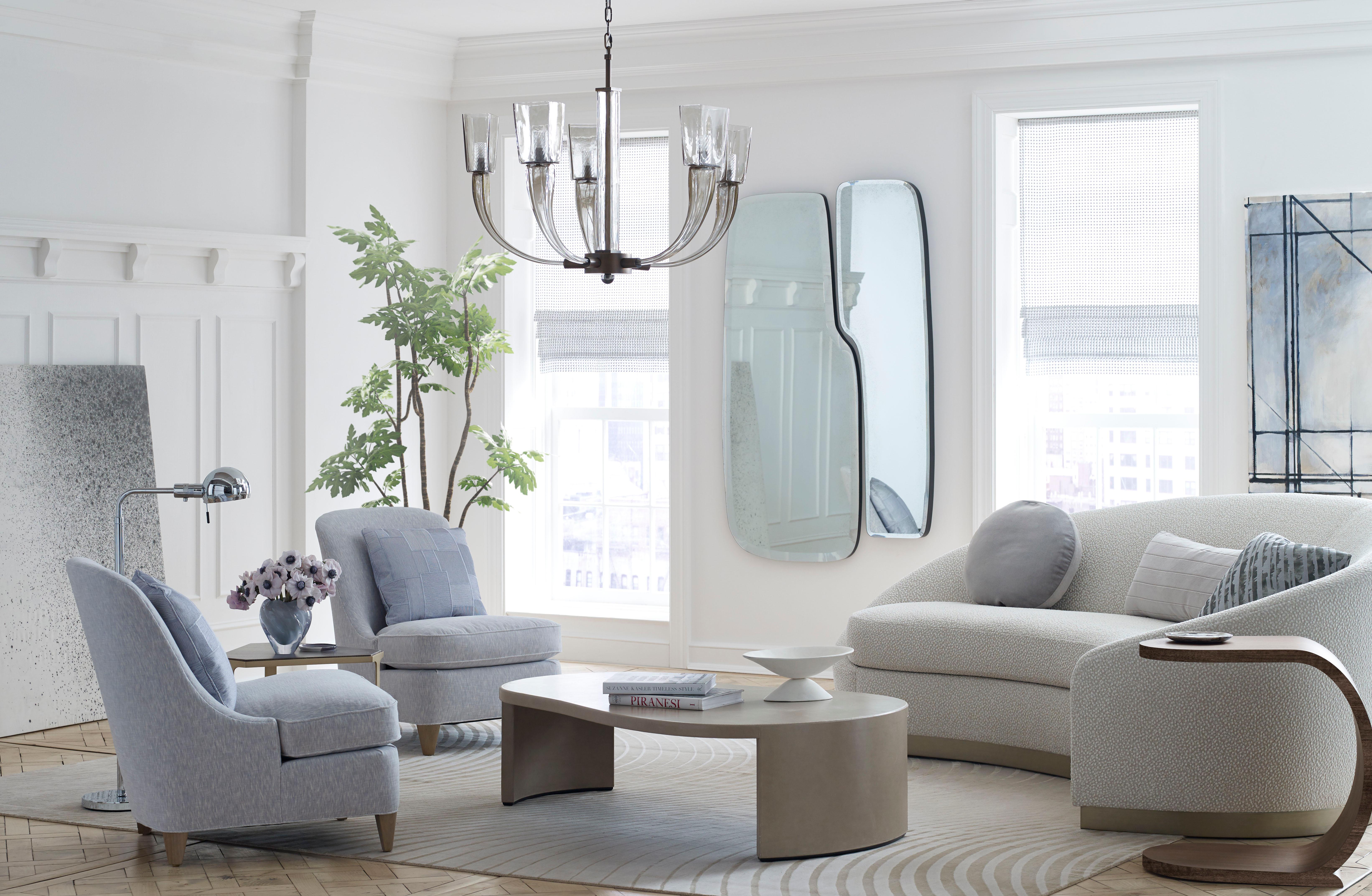 Donghia Curve-Sofa aus grauem Eschenholz und Mohair-Samt im Angebot 7