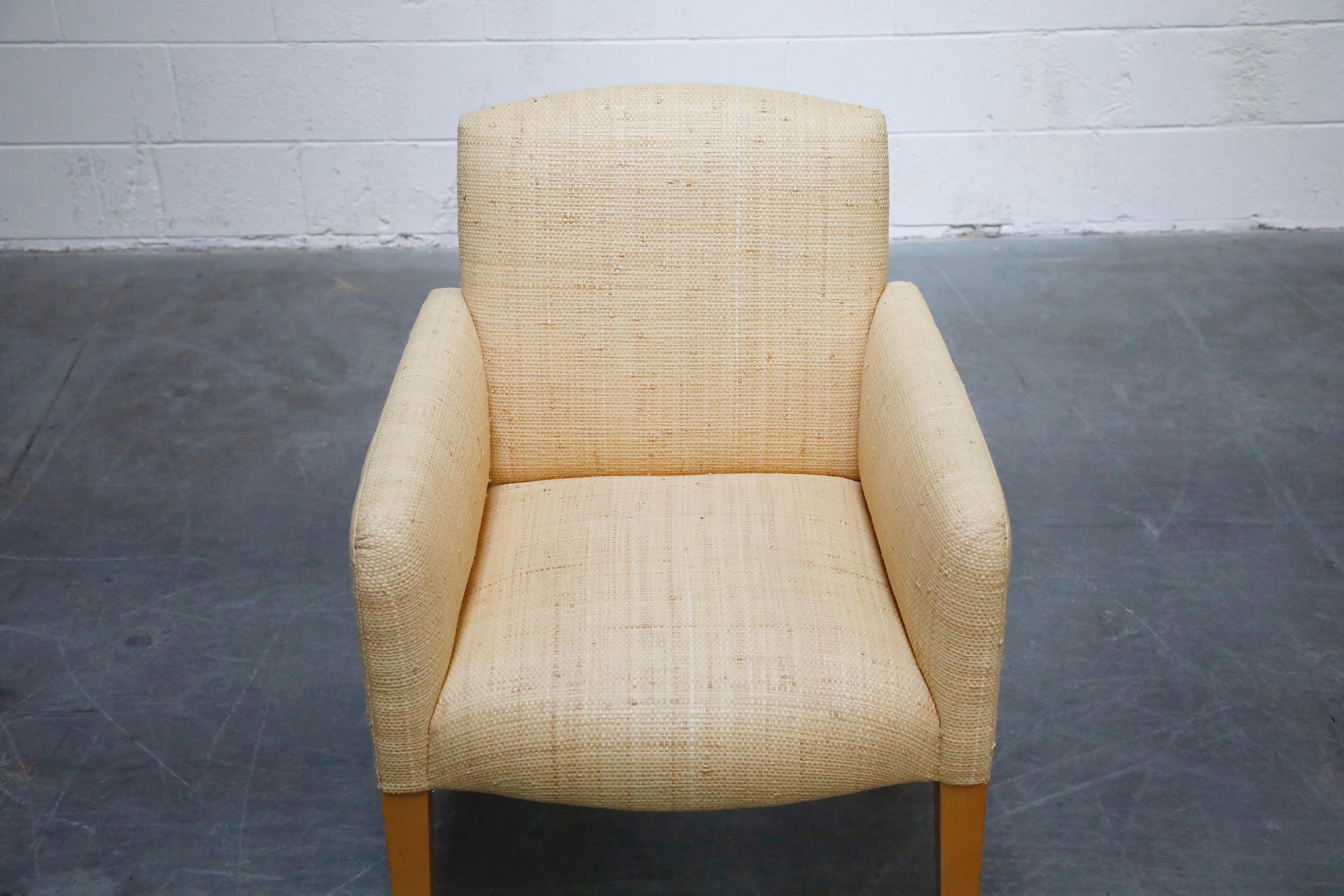 Donghia Custom Ordered Woven Grasscloth 'Plaza' Armchair, 1992 3