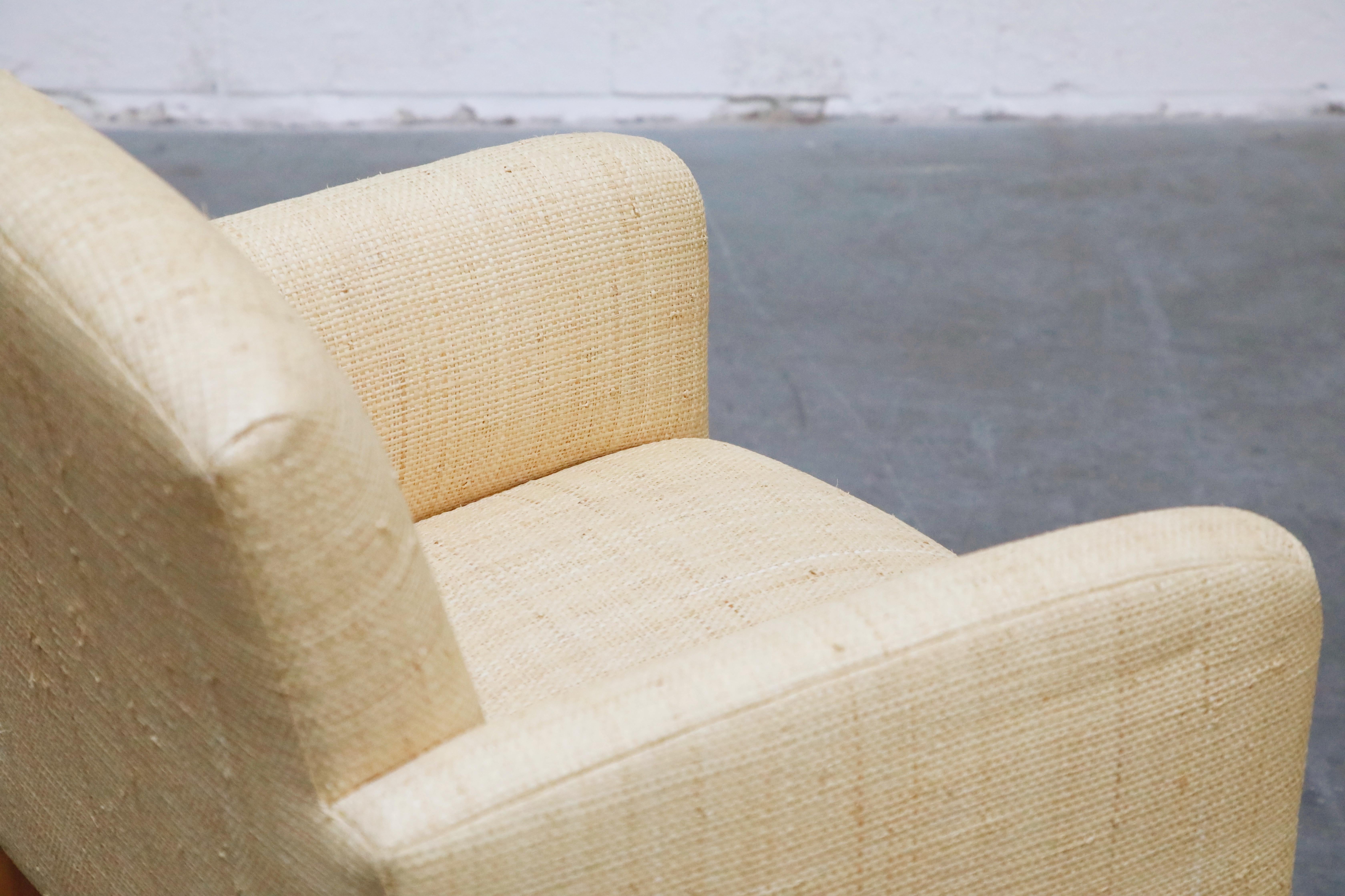Donghia Custom Ordered Woven Grasscloth 'Plaza' Armchair, 1992 8