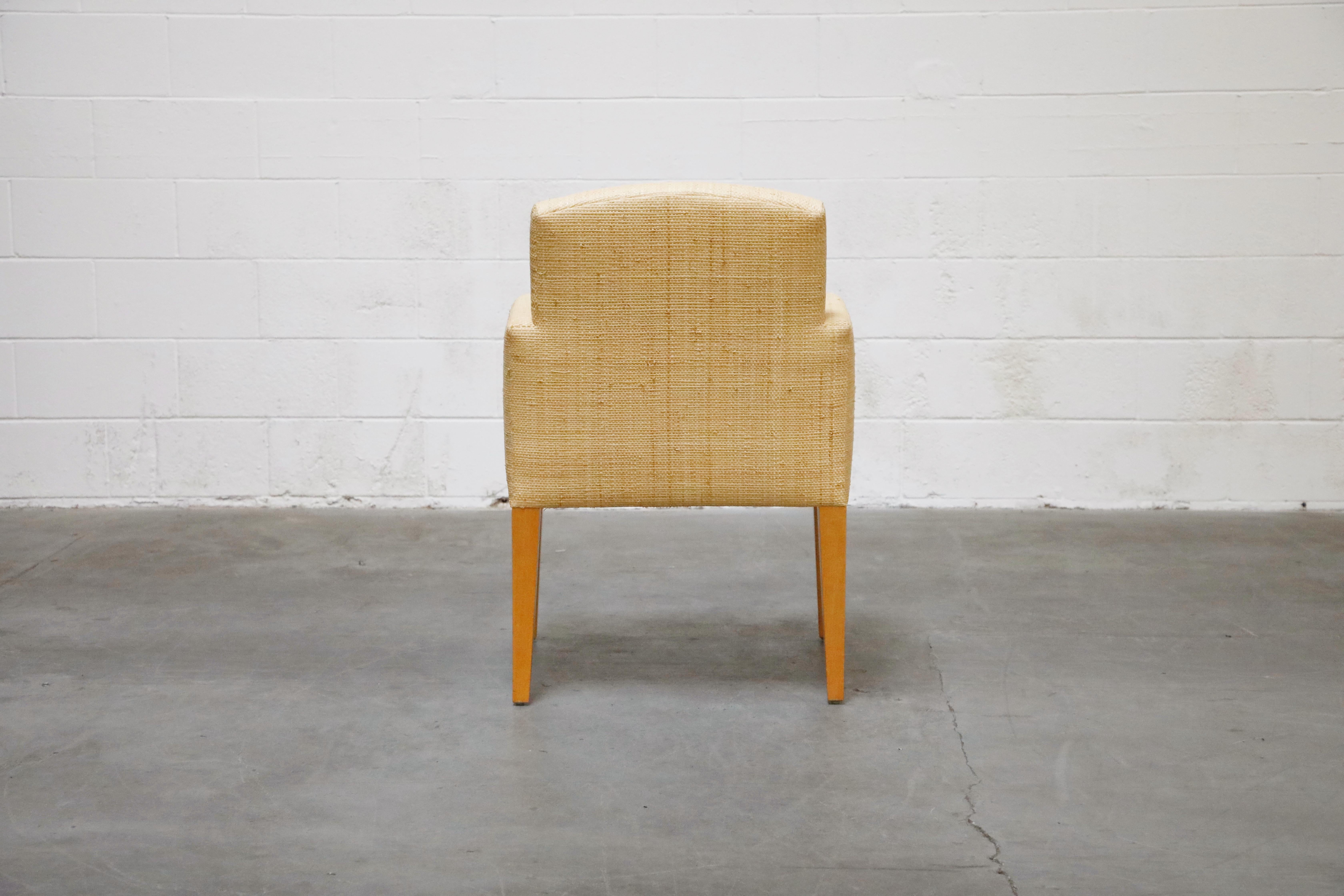Donghia Custom Ordered Woven Grasscloth 'Plaza' Armchair, 1992 1