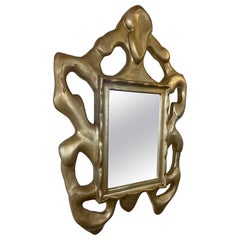 Donghia Daphne Hand Carved Wood Free-Form Sculptural Wall Mirror Organic Lines