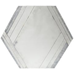Donghia Ether Mirror in Clear Glass with Antiqued Finish