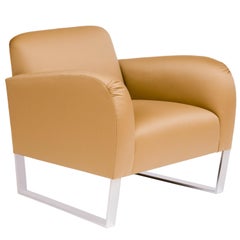 Donghia Focal Chair in Camel Wool Upholstery