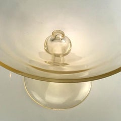 Donghia, "Garda" Modern Murano Large Glass Golddust Bowl by Seguso Vetri d`Arte.