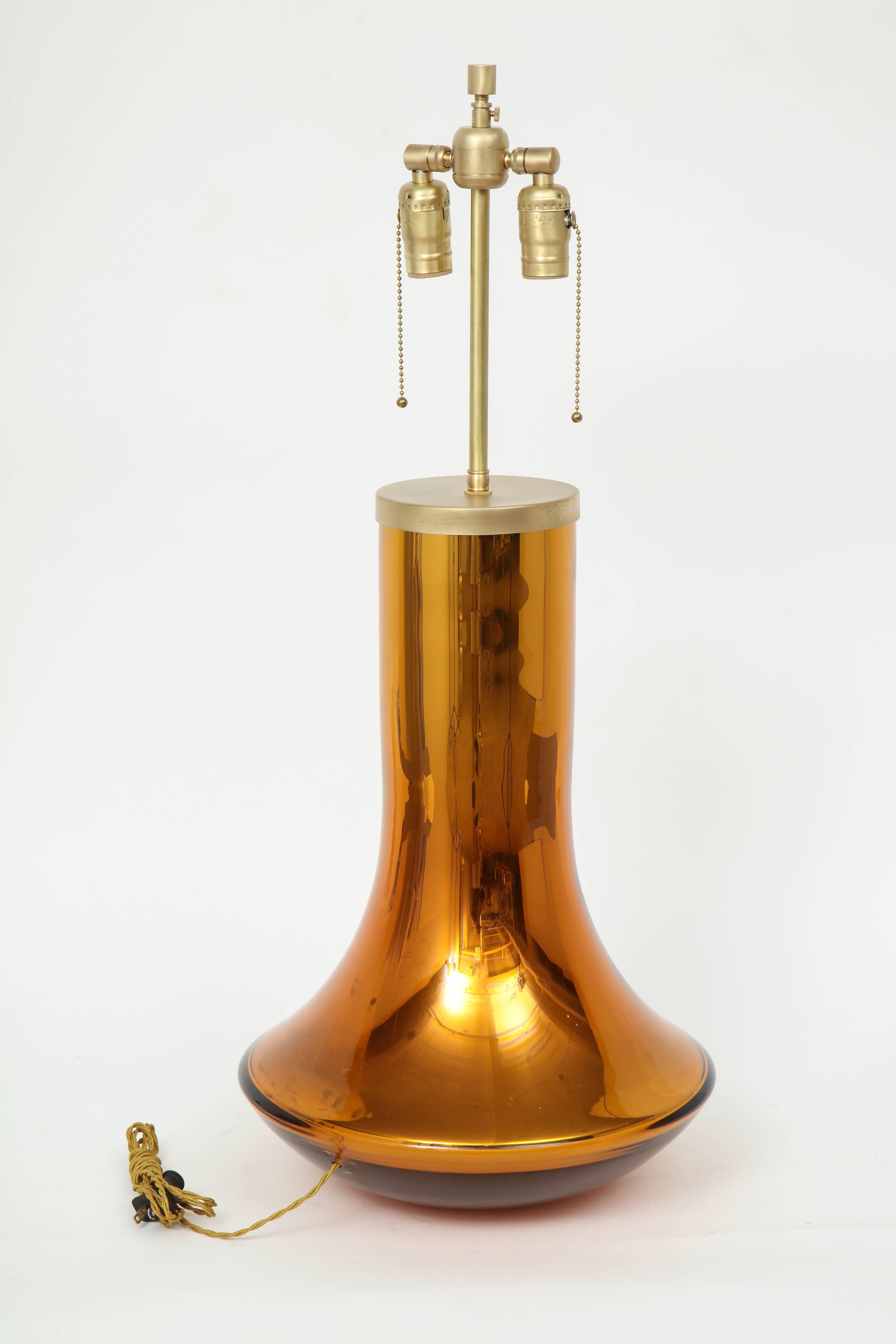 Italian Donghia Gold Murano Glass Lamps For Sale