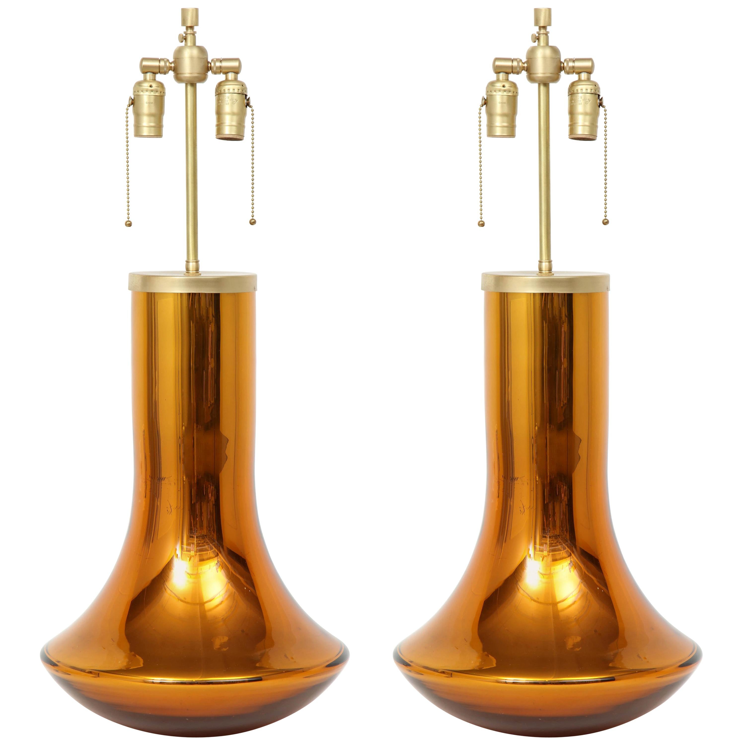 Donghia Gold Murano Glass Lamps