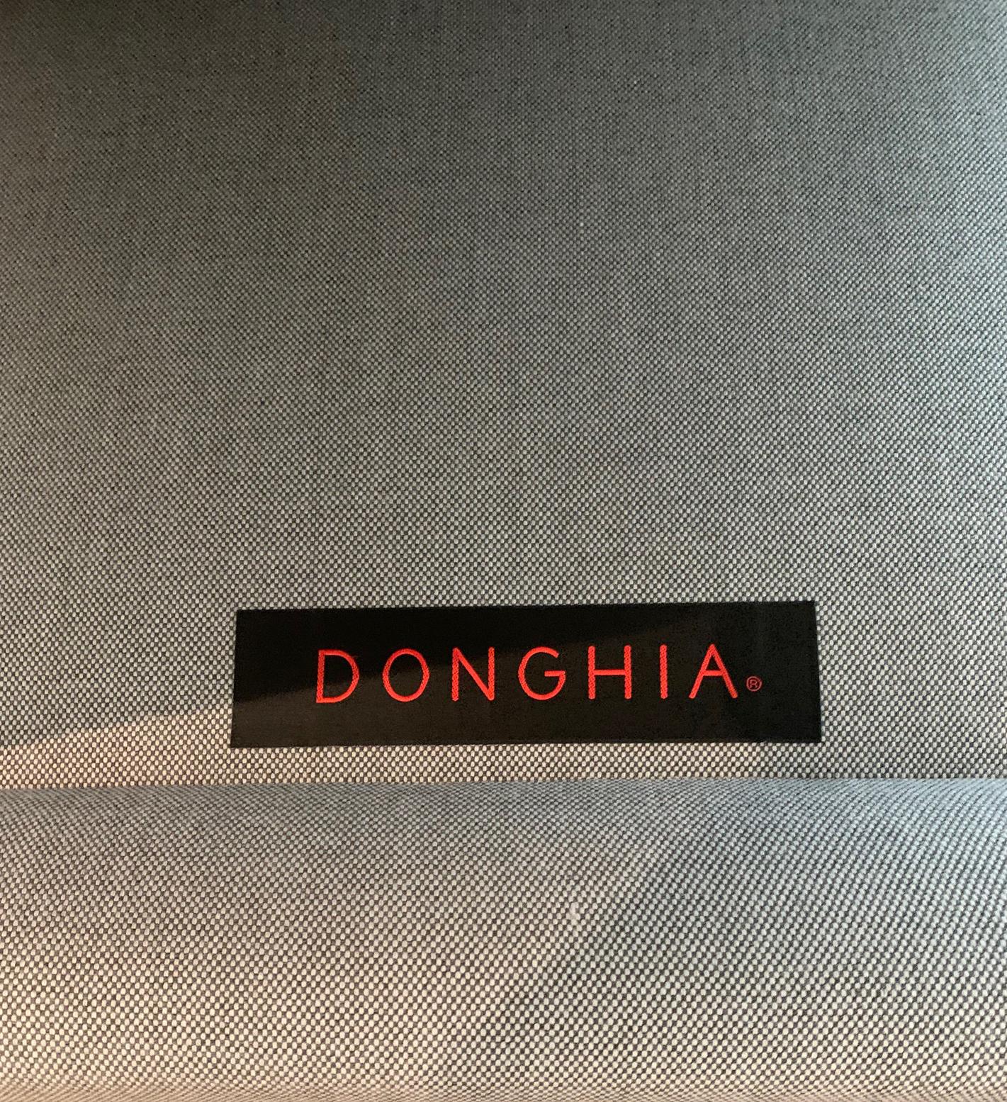 Italian Vintage Chaise Longue in Grey Holland and Sherry Wool 'Bond Street' By Donghia 