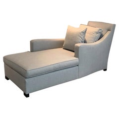 Donghia Grey Wool Bond Street Chaise Longue w Cushions