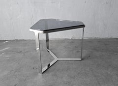 Donghia Kravet Forma Table in Polished Chrome and Smoked Glass - 6 Available