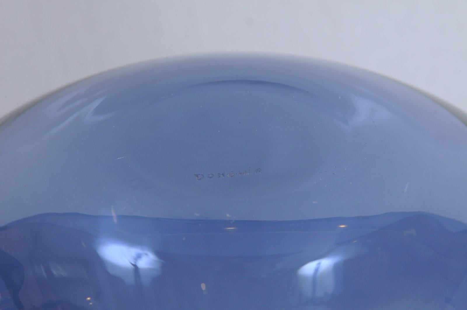 Donghia Large Blue Italian Murano Glass Vase For Sale 7