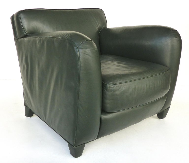 Donghia Leather Club Chairs from the Main Street Collection in