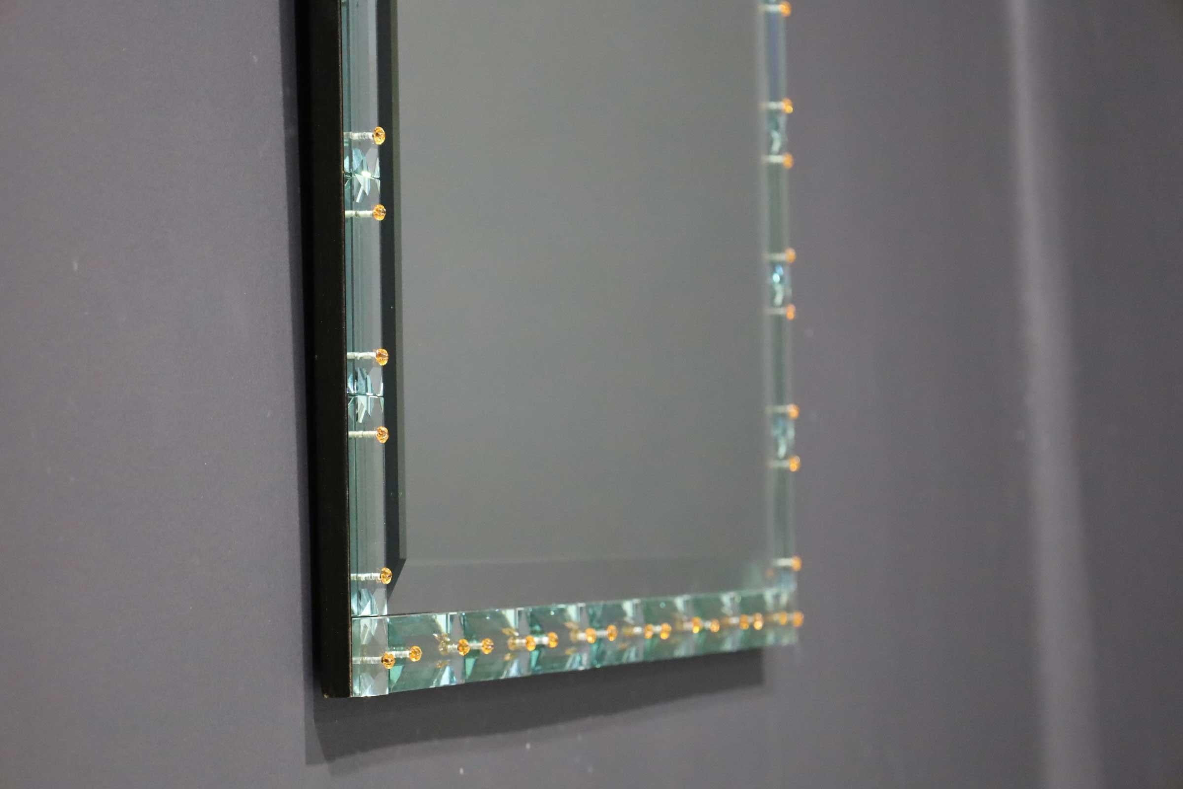 Italian Donghia Marchesa Mirror, Venetian Beveled Glass