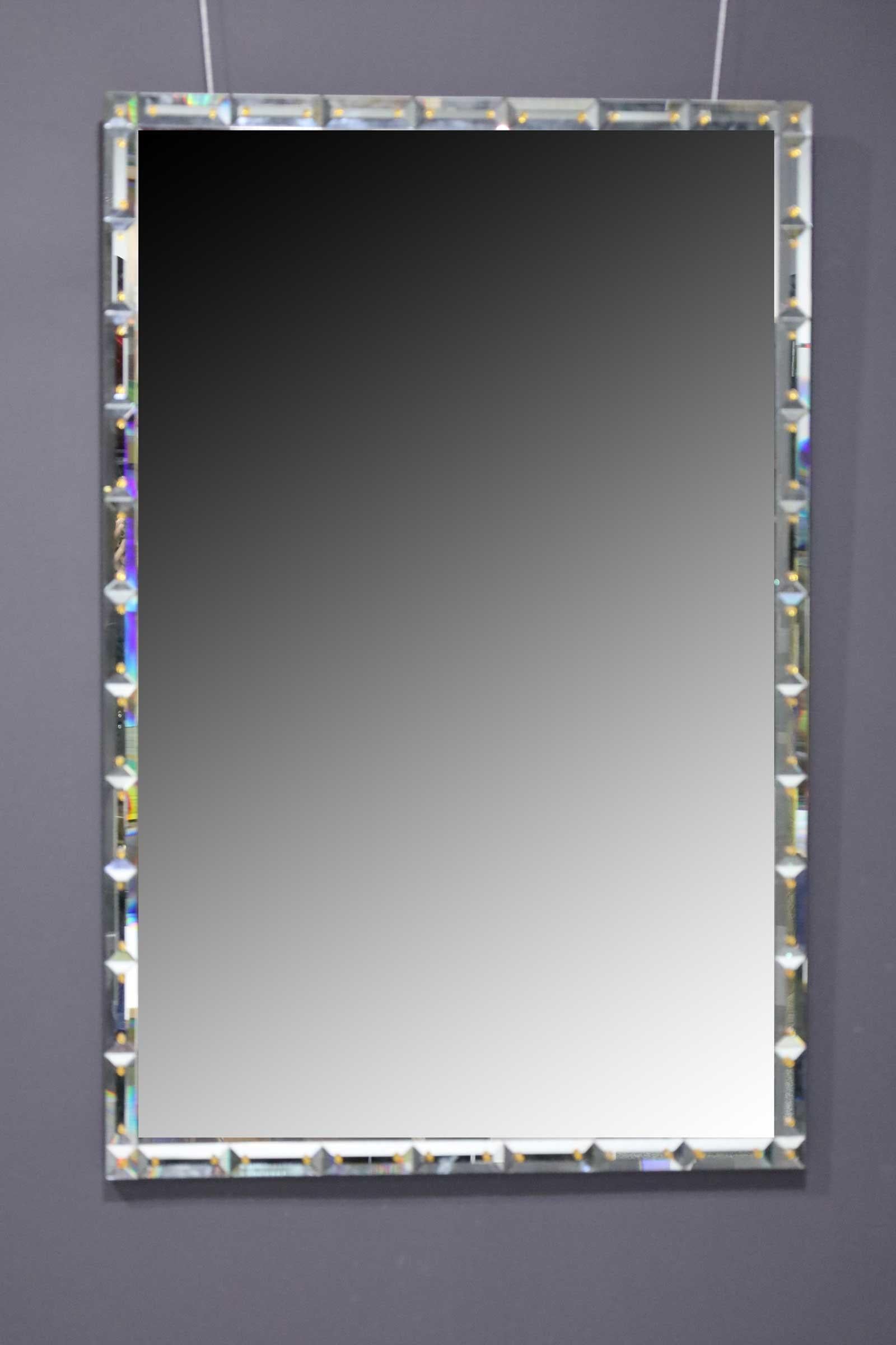 Donghia Marchesa Mirror, Venetian Beveled Glass In Excellent Condition In Dallas, TX