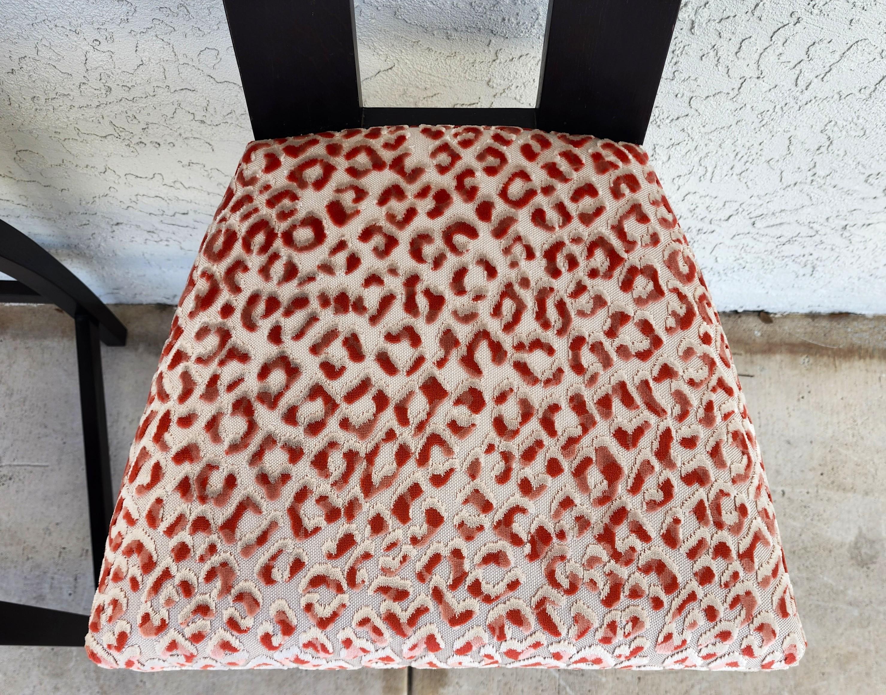 Cotton Donghia Margarita Bar Counter Stools Set of 3 For Sale