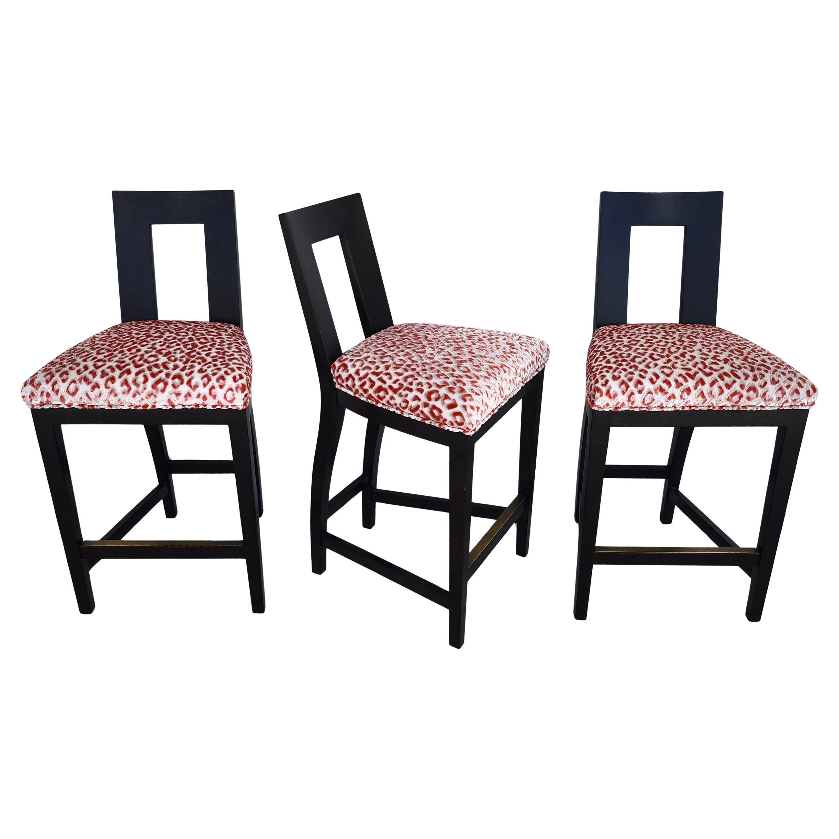 Donghia Margarita Bar Counter Stools Set of 3 For Sale