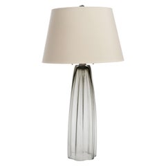 Donghia Margot-Lampe und Schirm, Muranoglas in Rauch mit Satin-Finish