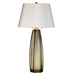 Donghia Margot Table Lamp and Shade, Murano Glass in Sepia with Satin Finish