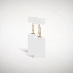 Murano Glass and Satin Gold Table Lamps - Handmade - Esha Alta by Donghia