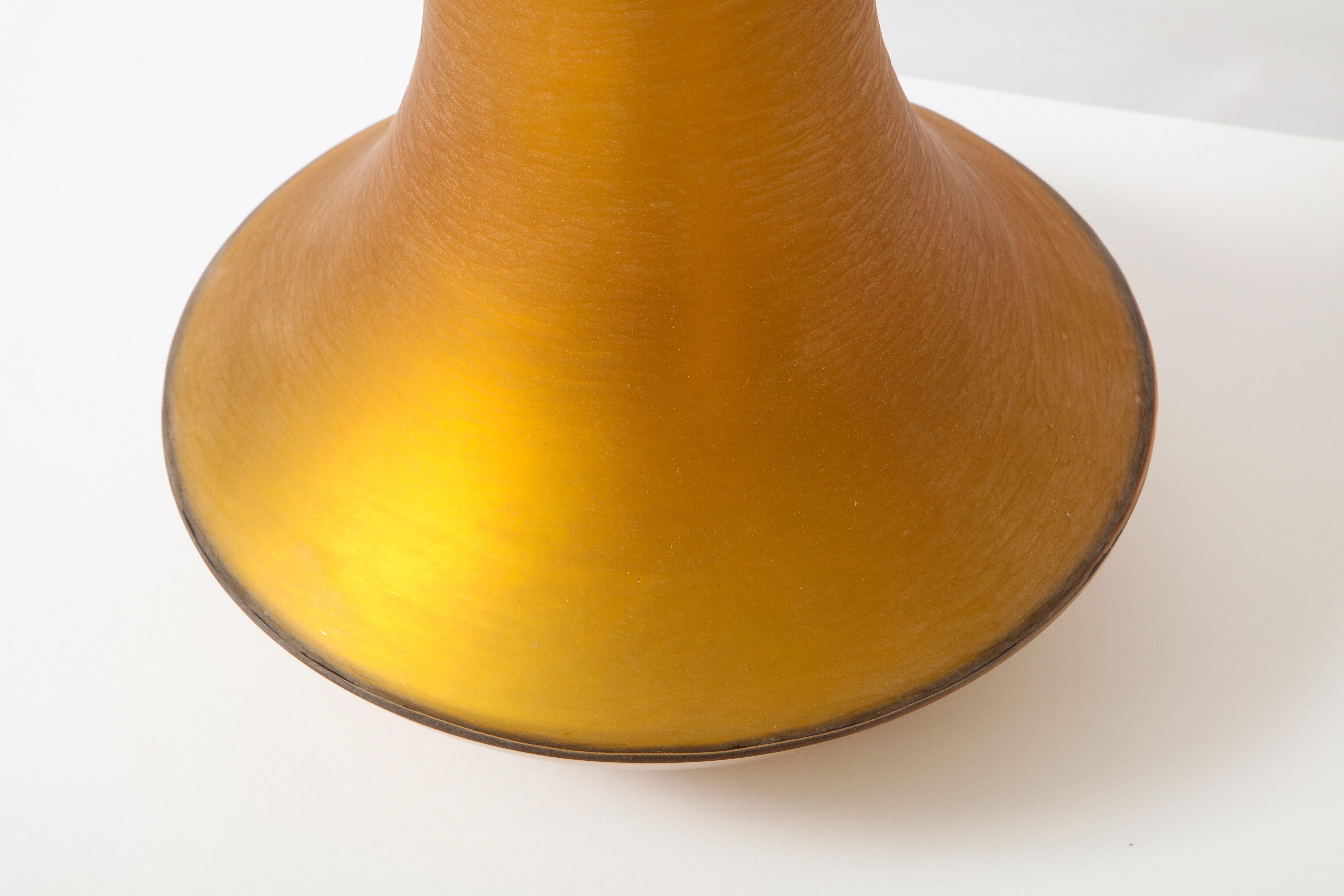 Donghia Murano Matte Gold Glass Bouquet Vase 3