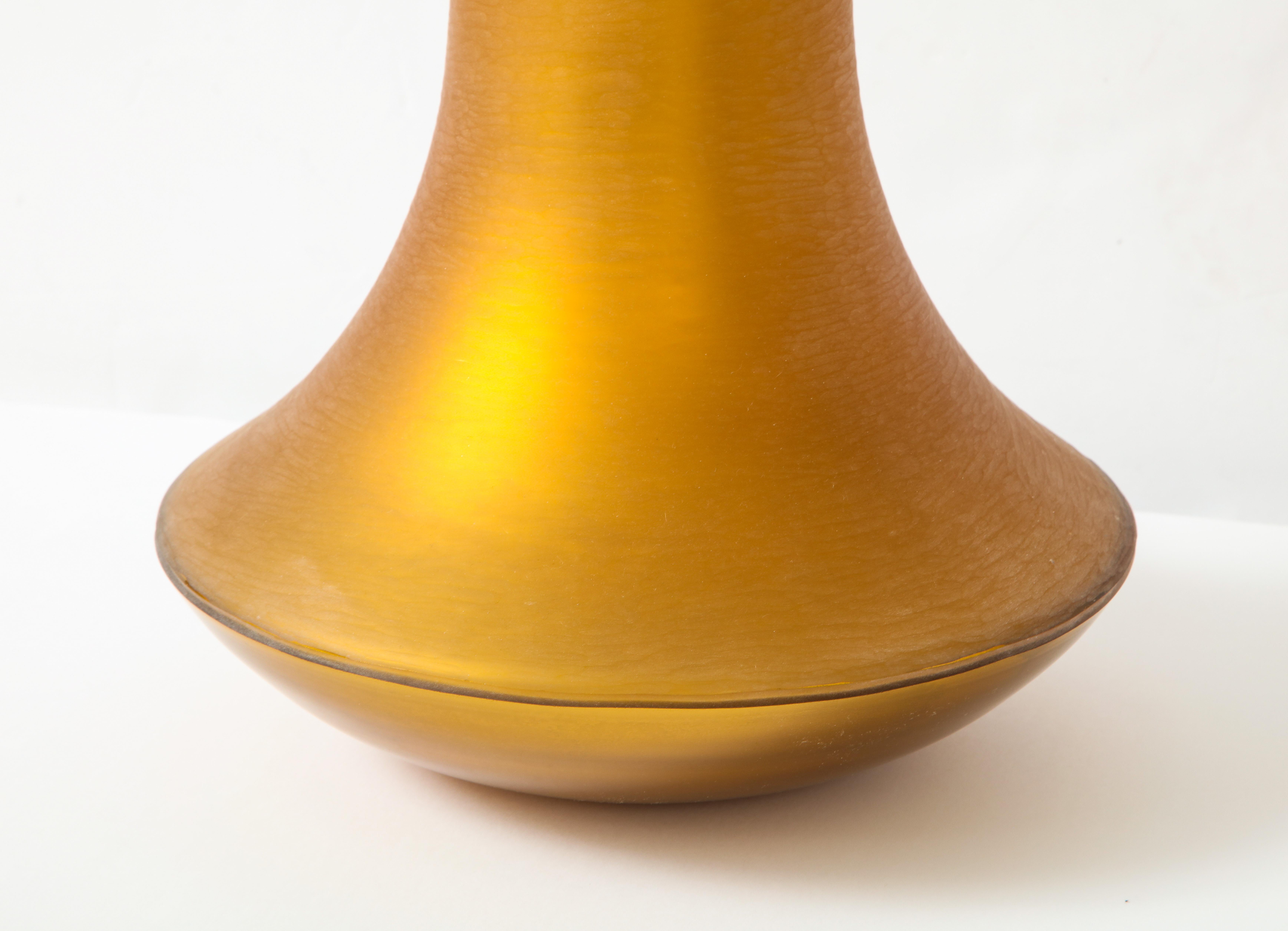 Donghia Murano Matte Gold Glass Bouquet Vase 1