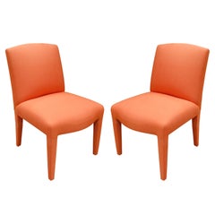 Donghia Pair of Fully Upholstered Side Chairs, 1980s