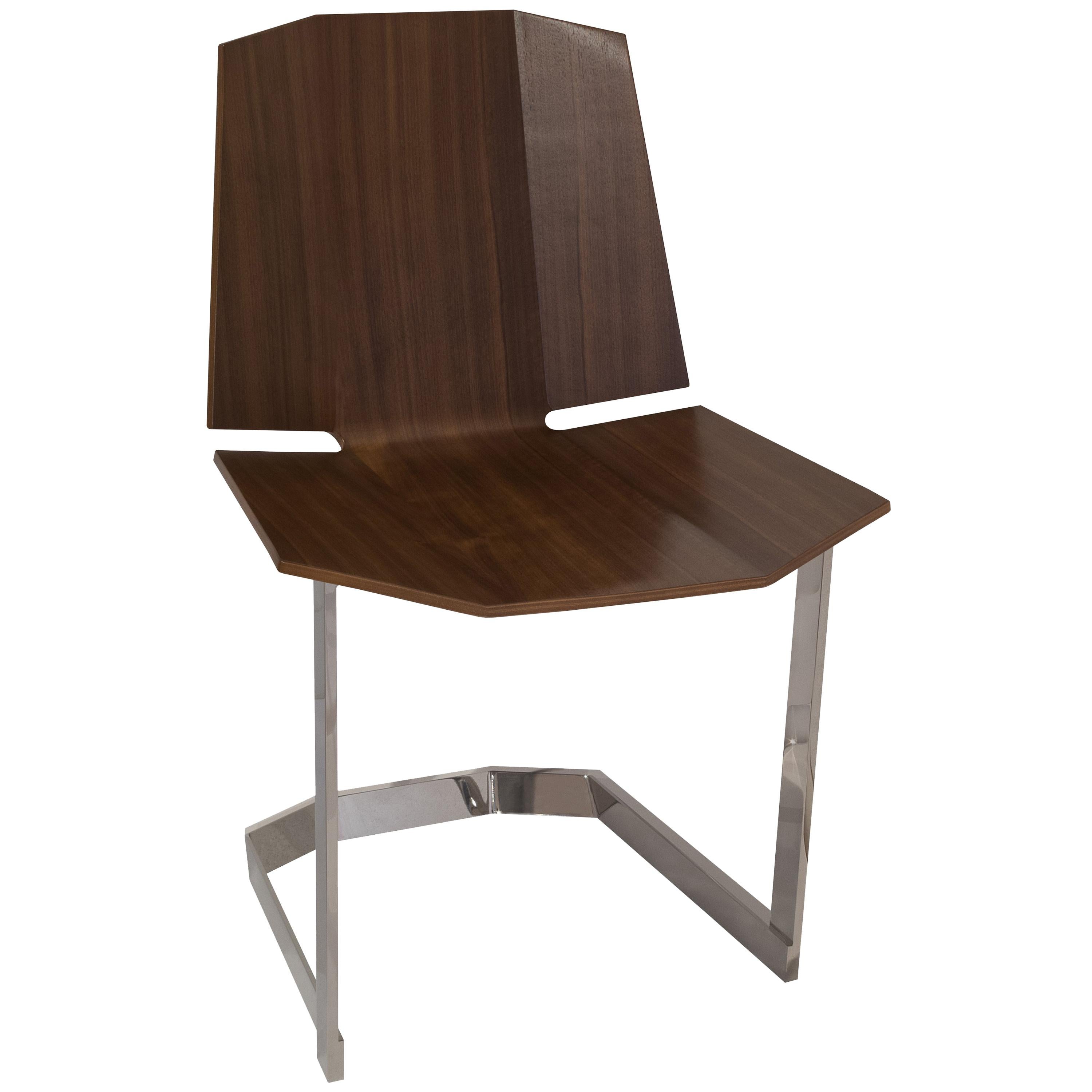 Donghia Rex Occasional Chair in Walnut For Sale