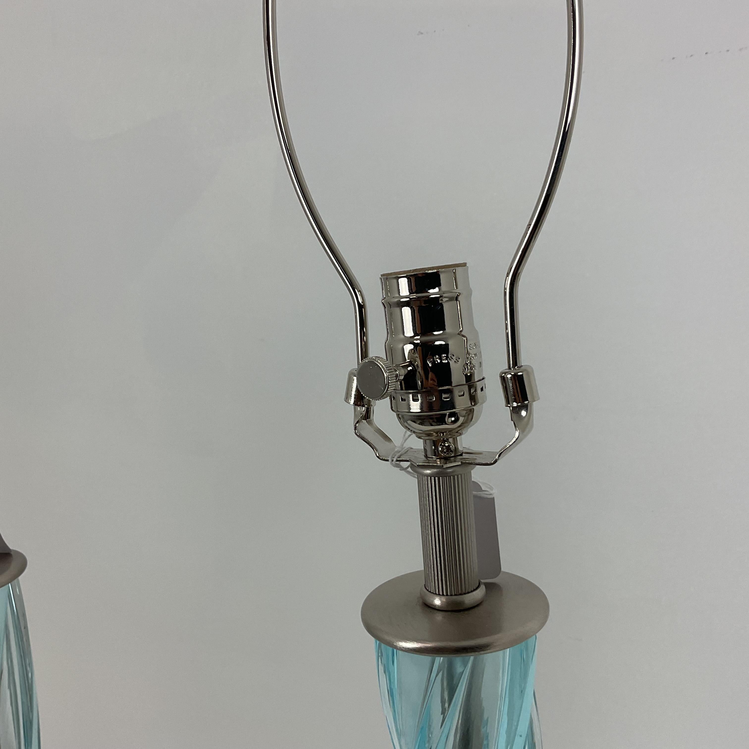 Lámparas de mesa de cristal de Murano firmadas por Donghia en Excelente estado para la venta en West Palm Beach, FL