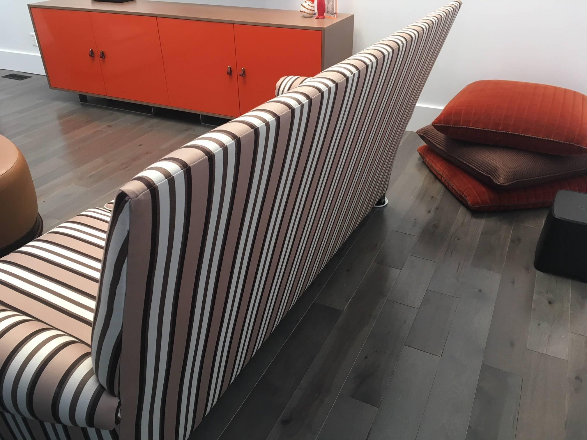 Modern Donghia St. James Striped Sofa For Sale