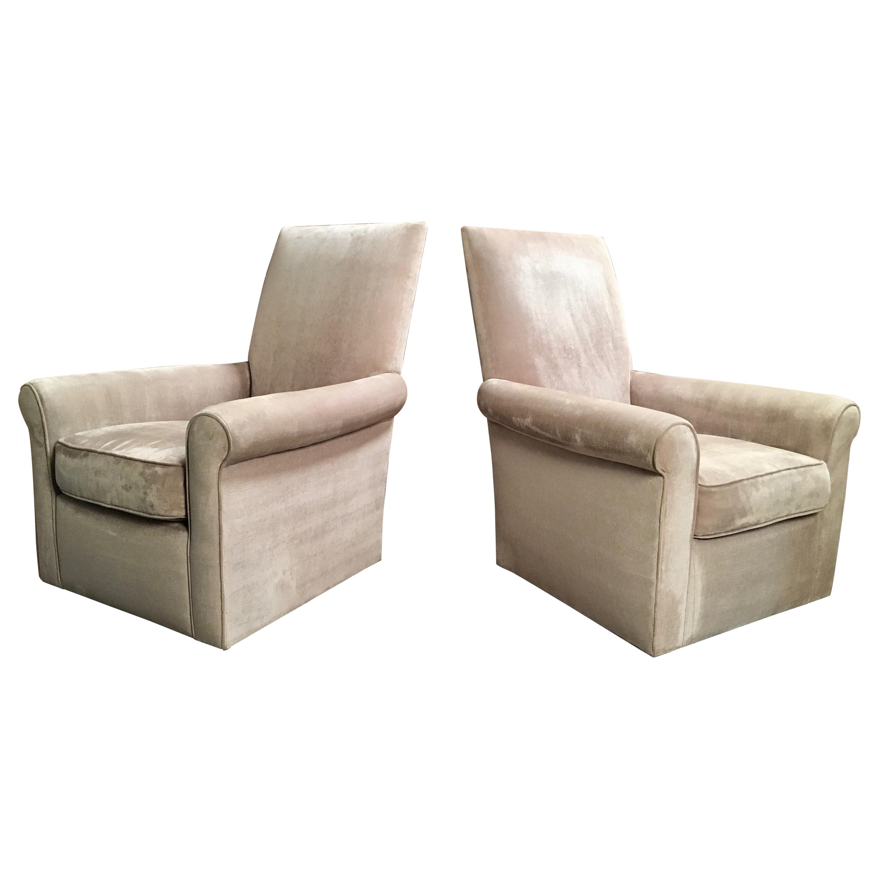Donghia "St. James" Swivel Lounge Chairs