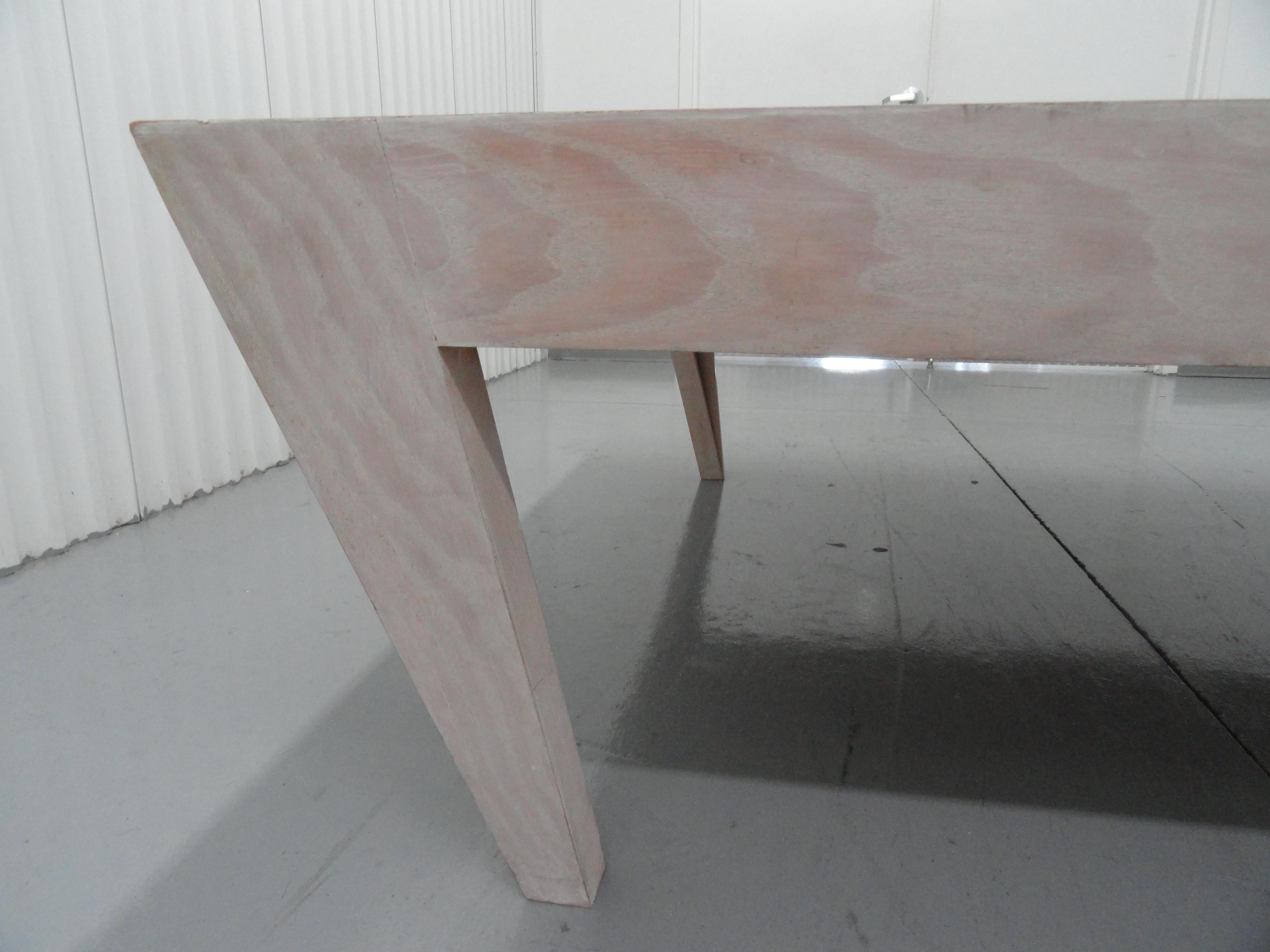 Wood Donghia-Style Large-Scale Cocktail Table For Sale