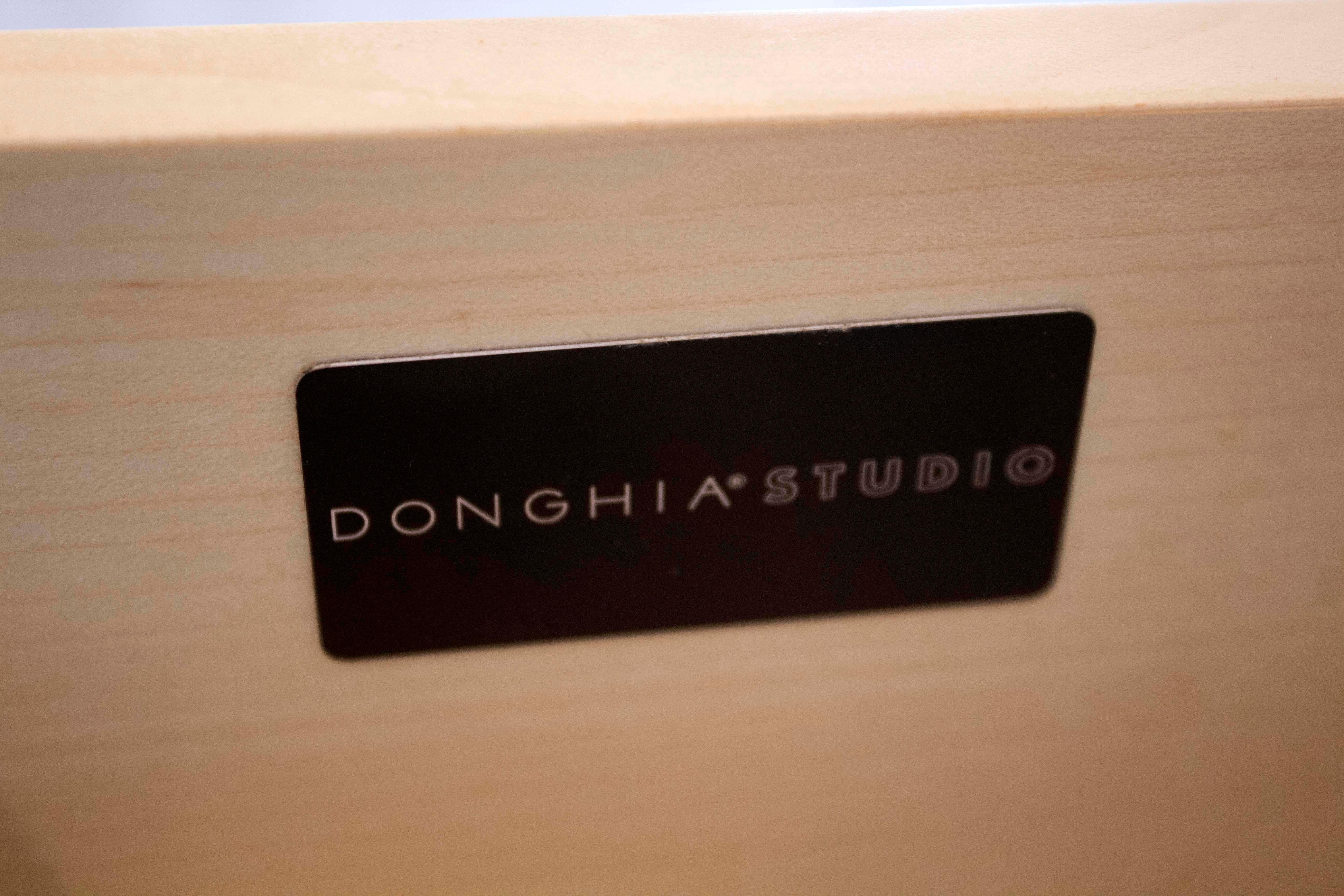 Donghia Wood & Chrome Parsons Style Desk 1