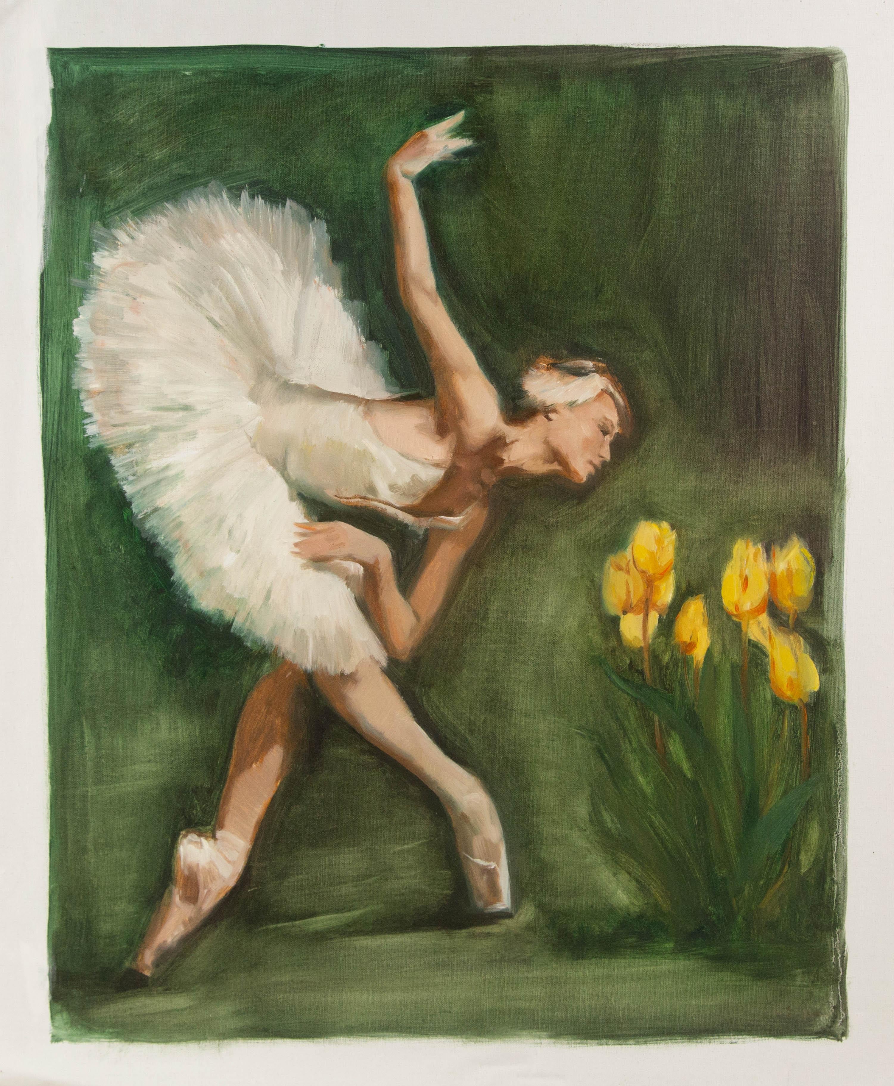 Dongxing Huang Floral Original Oil On Canvas 