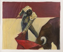 Dongxing Huang Portrait Original Oil On Canvas "Bullfight"