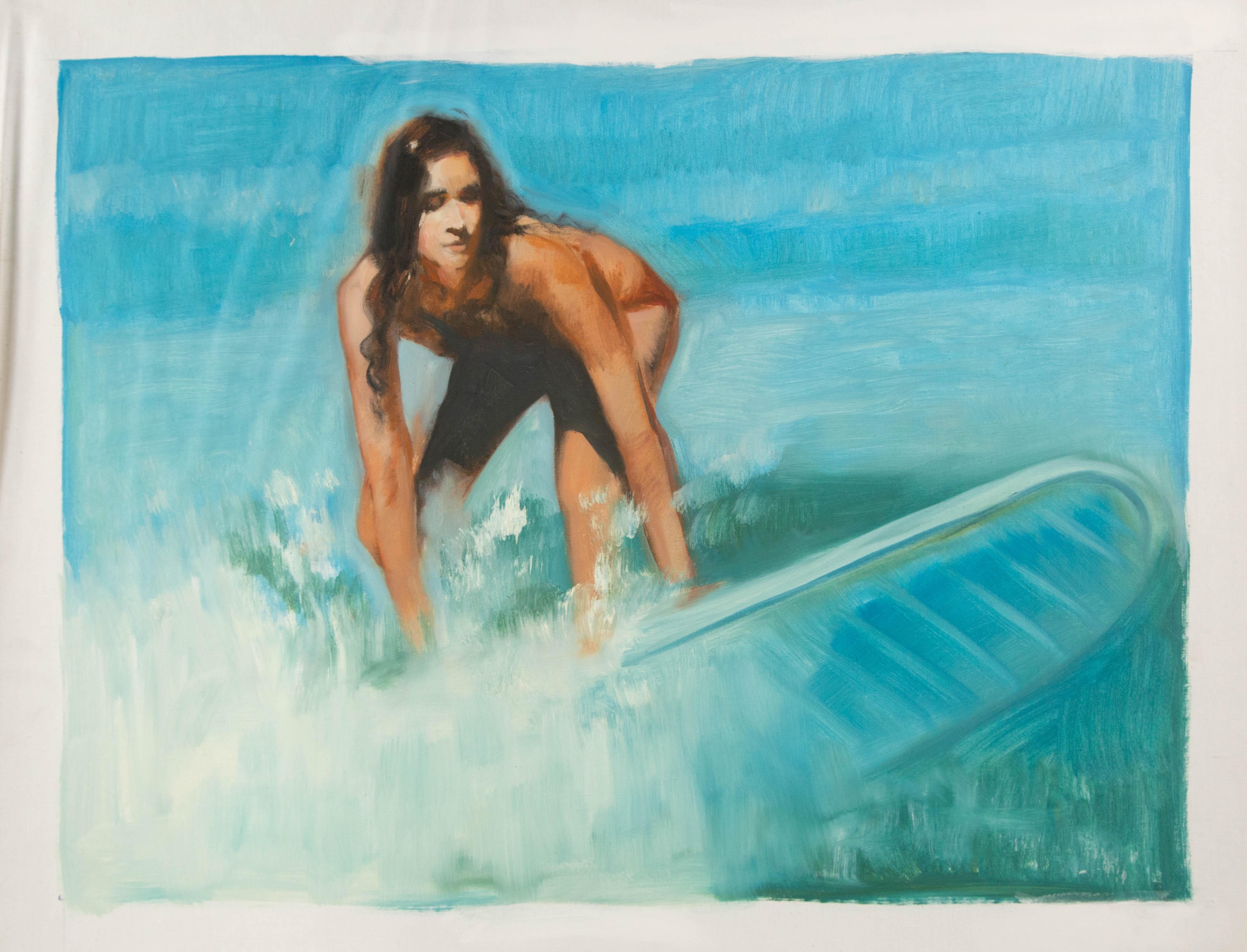 Dongxing Huang Sporty Original Oil On Canvas 