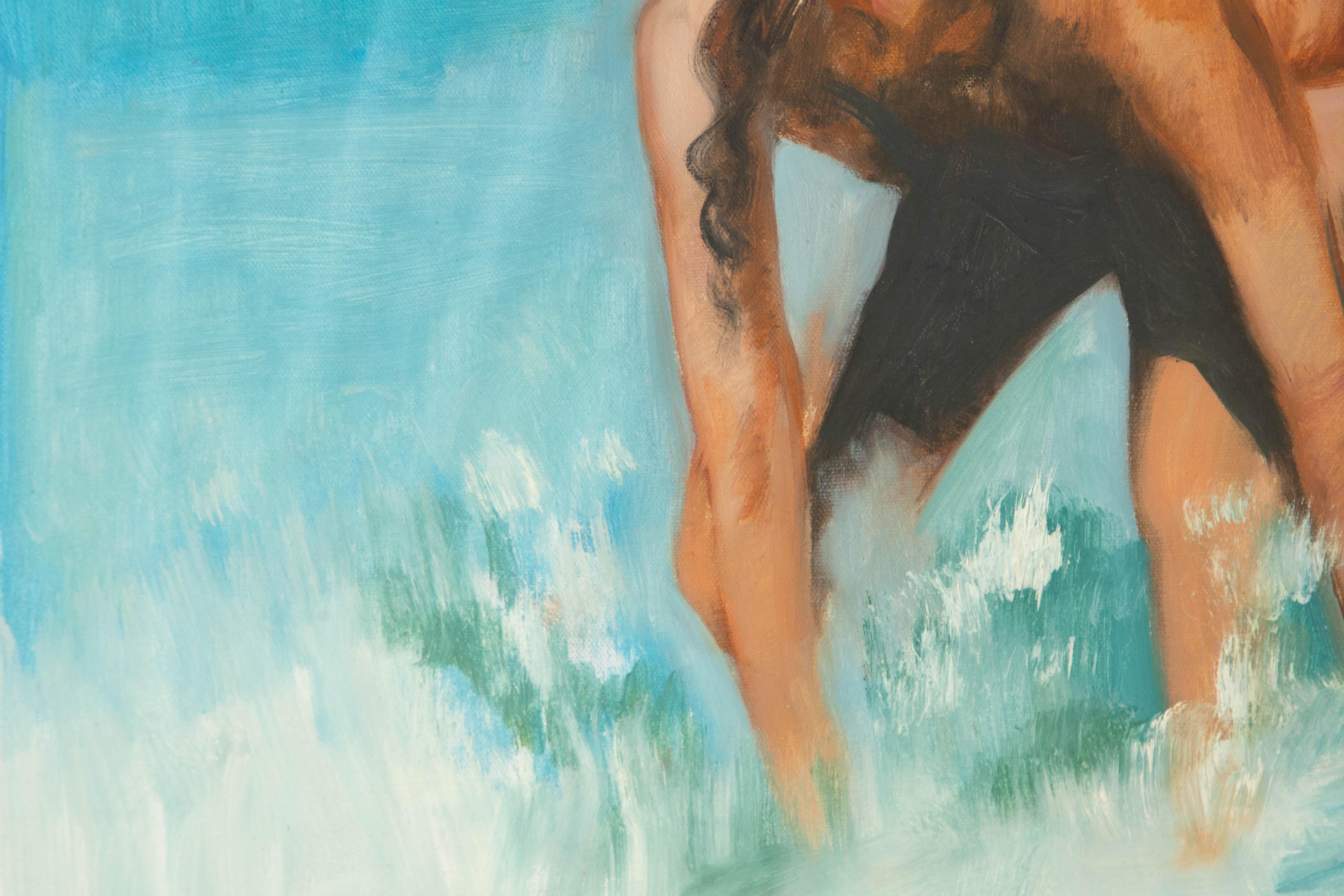 Dongxing Huang Sporty Original Oil On Canvas 