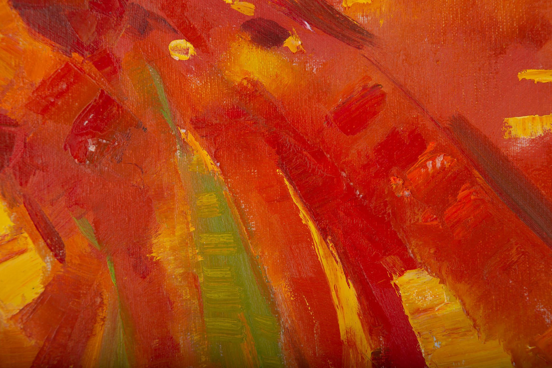 Dongxing Huang: Abstraktes Original-Ölgemälde auf Leinwand, „Komposition“ im Angebot 4