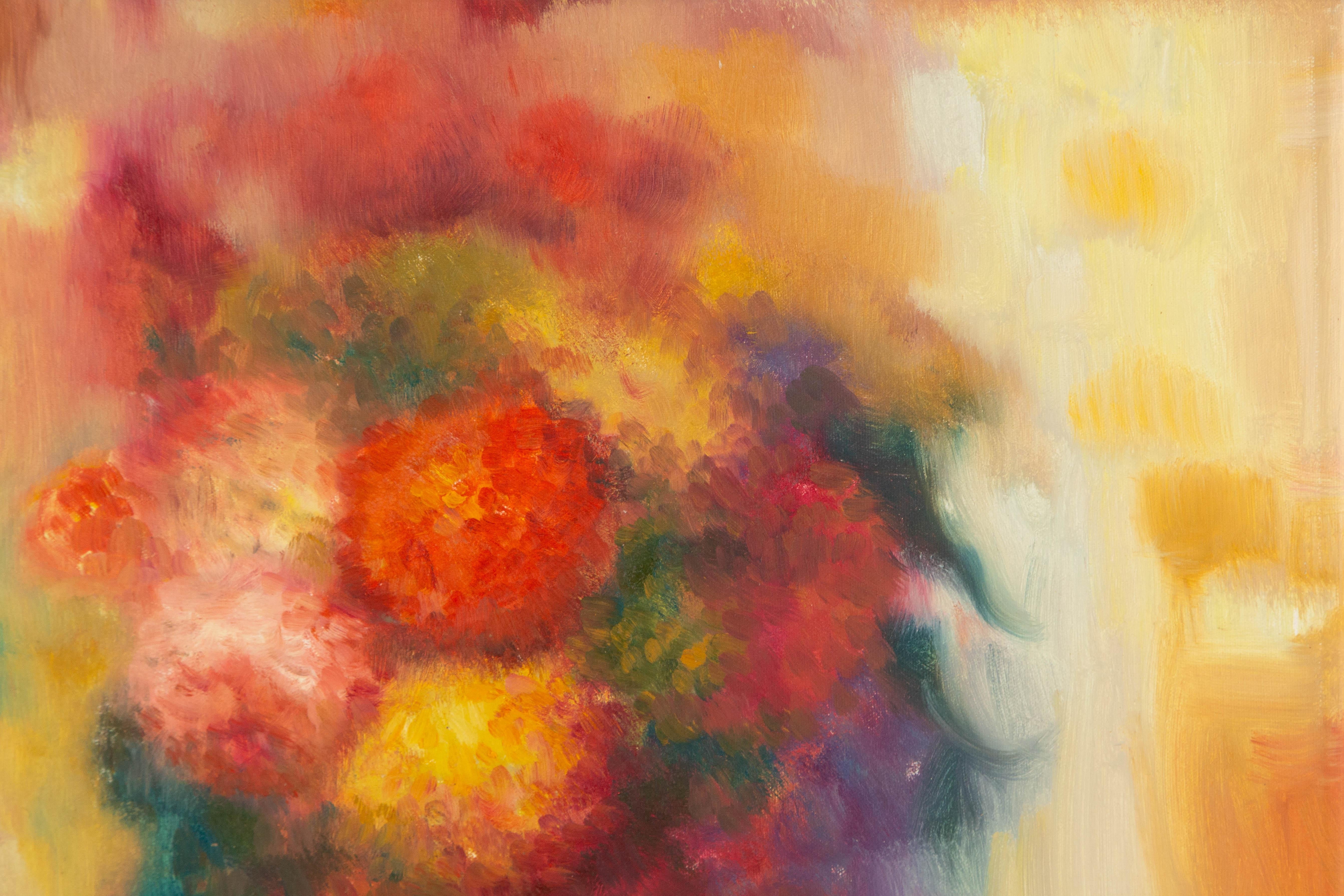 Dongxing Huang Floral Original Oil On Canvas 