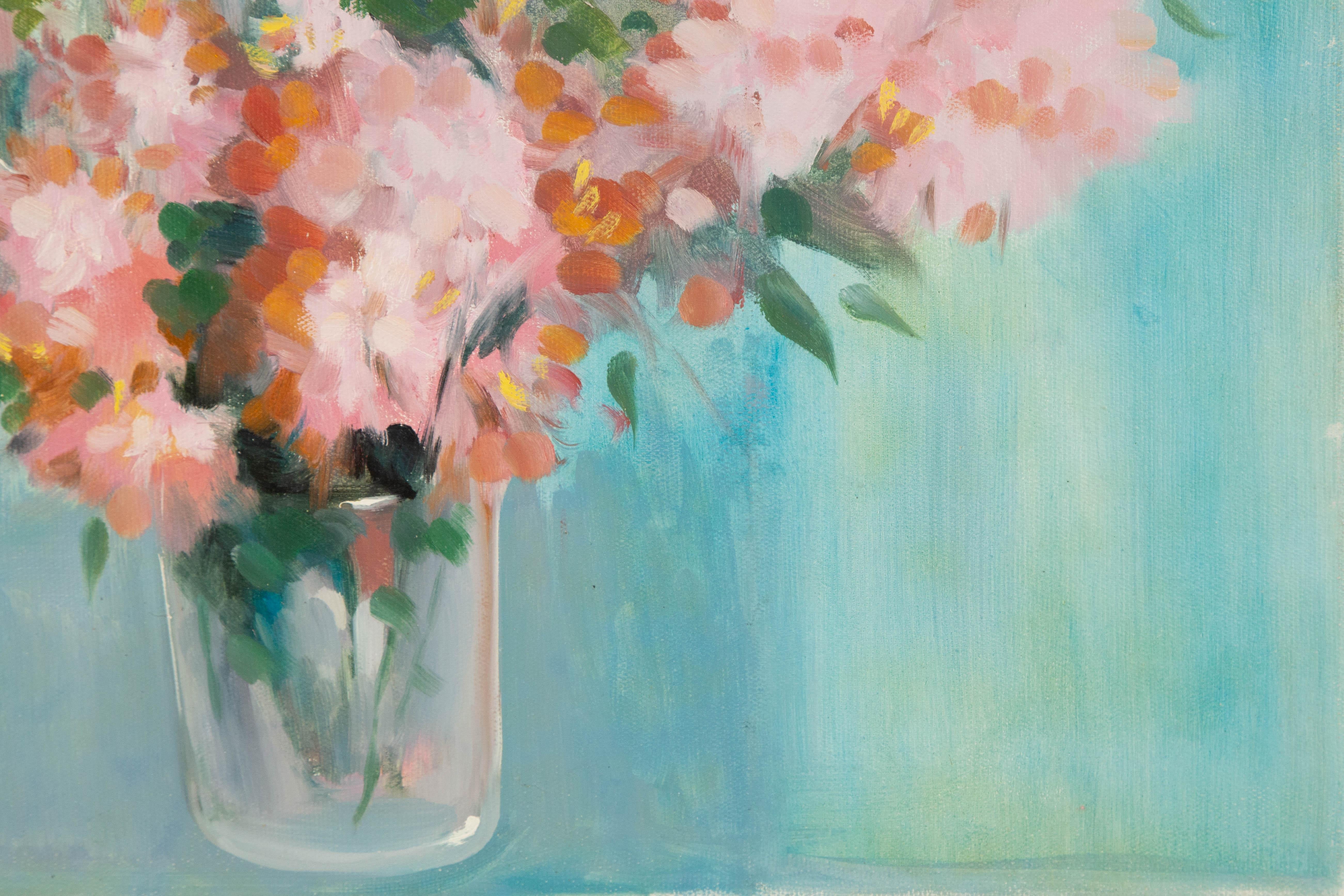 Dongxing Huang Floral Original Öl auf Leinwand 