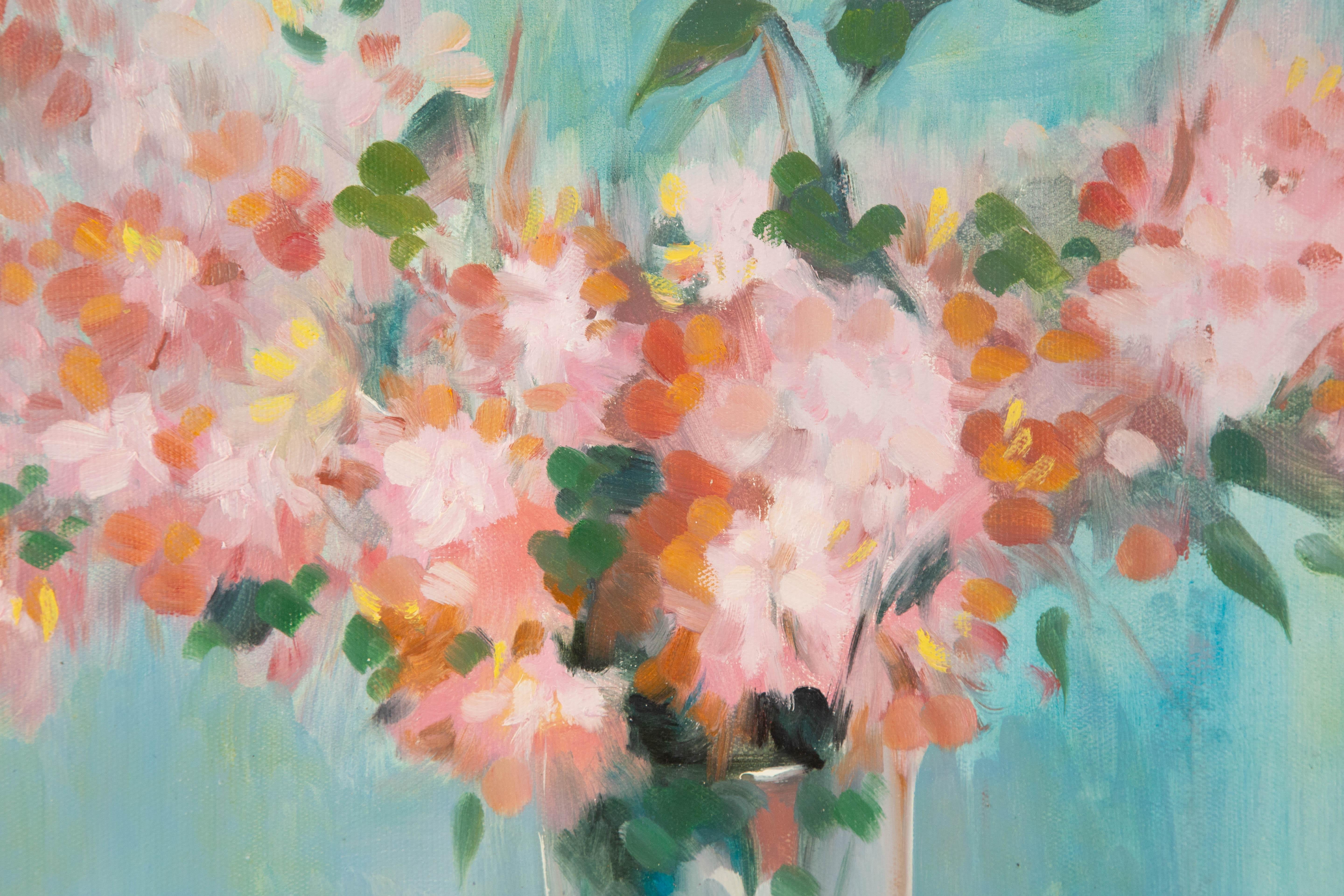 Dongxing Huang Floral Original Öl auf Leinwand 