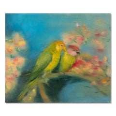 Dongxing Huang Impressionist Original Oil On Canvas "In Pairs"