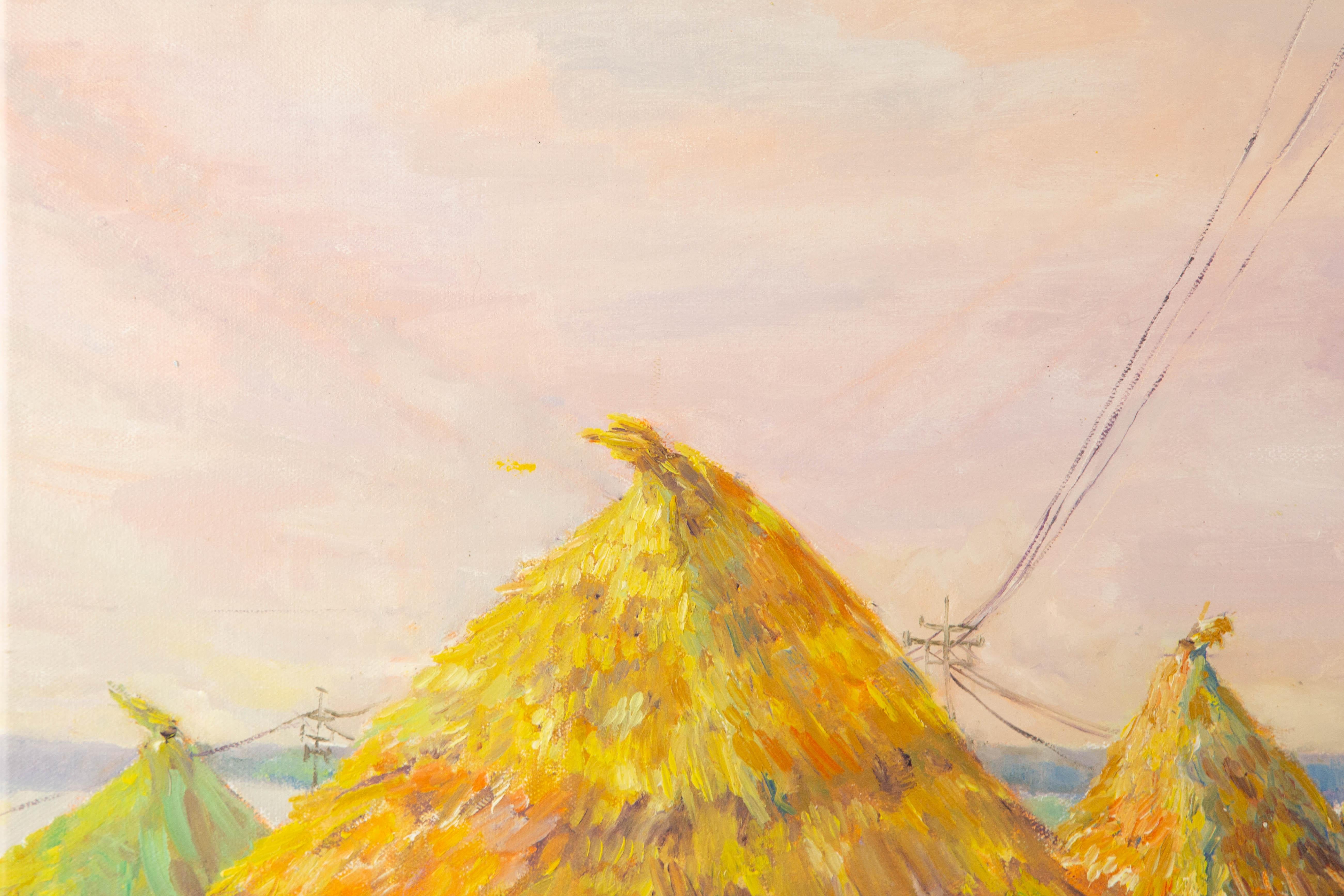 Dongxing Huang Landschaft Original Öl auf Leinwand 
