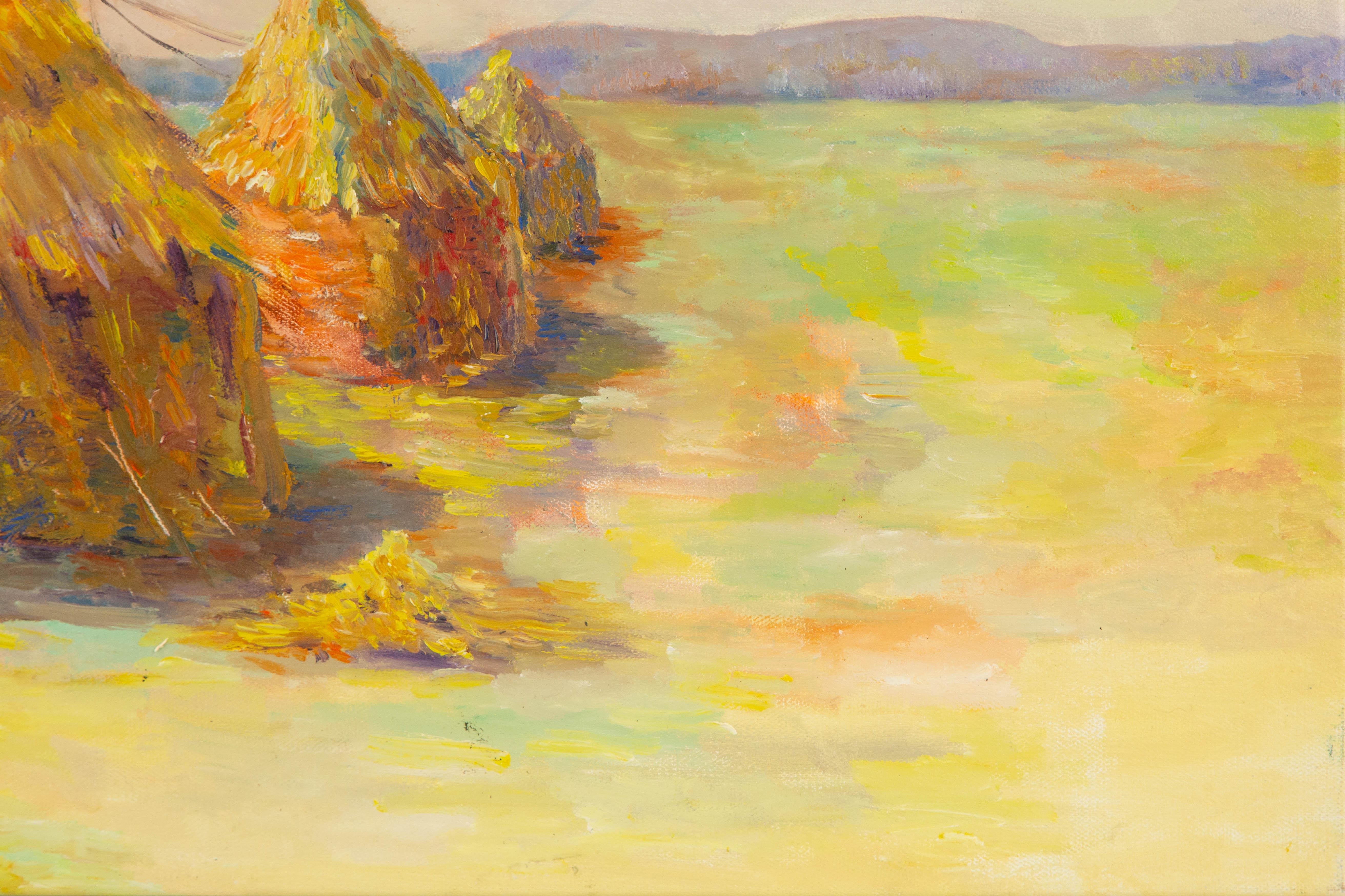 Dongxing Huang Landschaft Original Öl auf Leinwand 