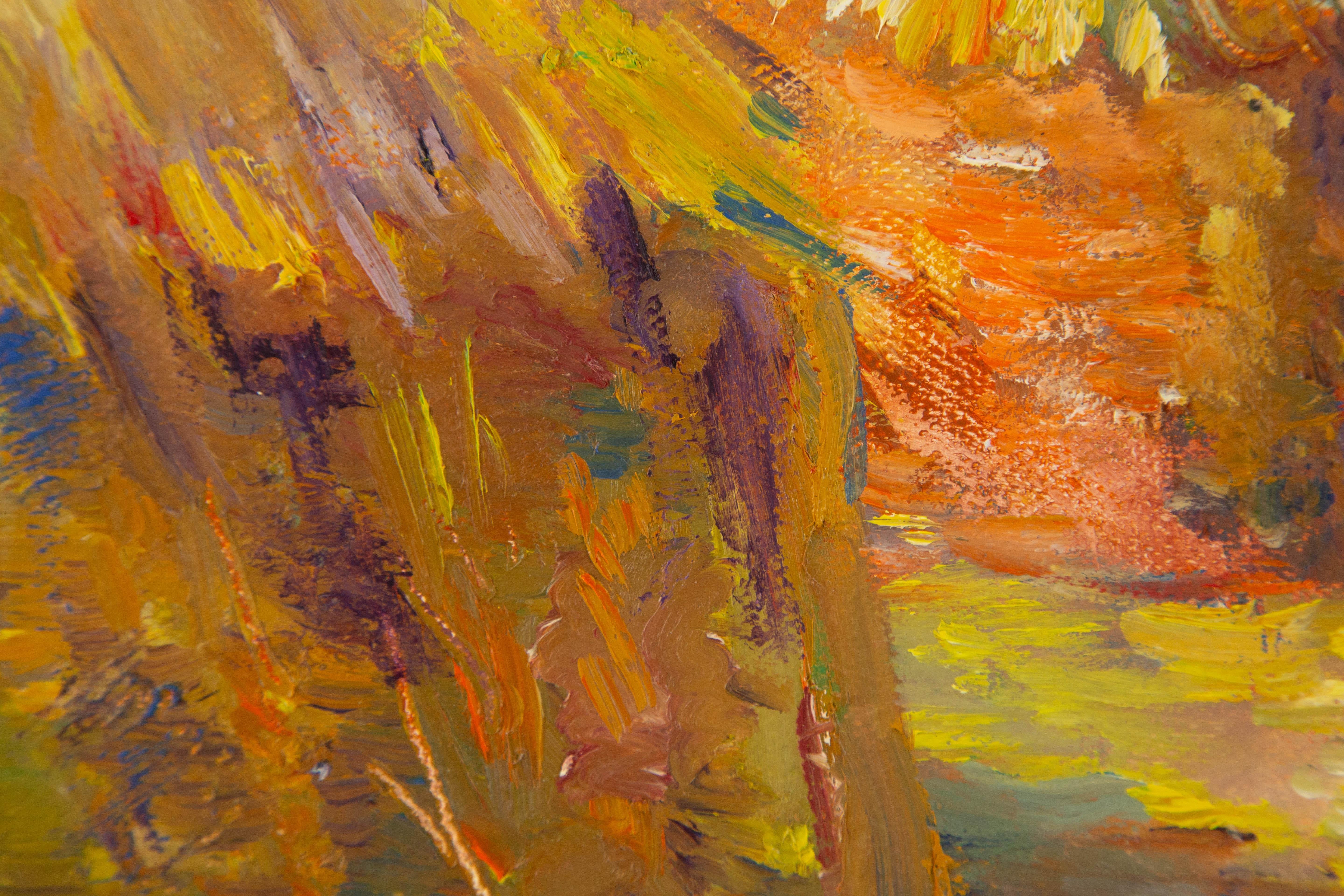 Dongxing Huang Landschaft Original Öl auf Leinwand 