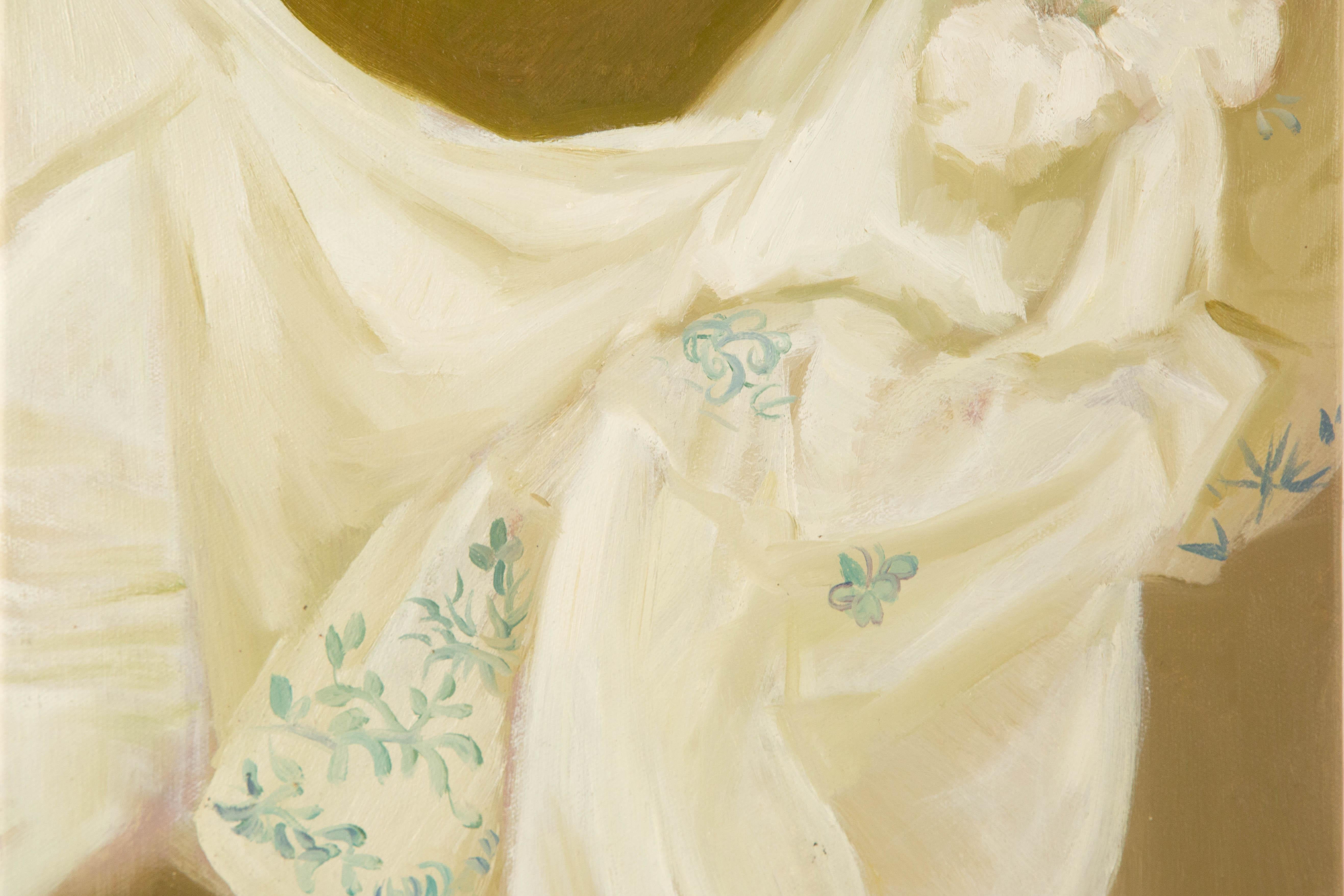 Dongxing Huang Porträt Original Öl auf Leinwand 